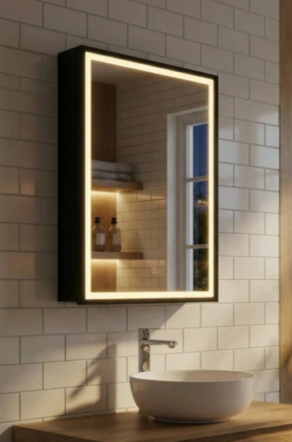 Preview of upcoming 2026 smart LED mirror cabinet collection catalog